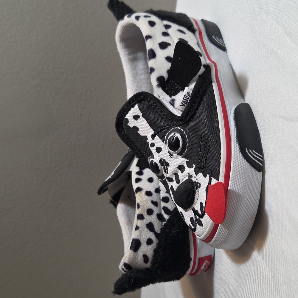Vans Kids Dalmatian Print Slip-On Sneakers - Black, White, Red